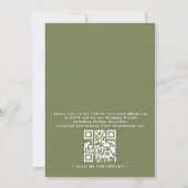 Antieke Aquarel Engelse Landhuis QR Code Bruiloft Kaart (Achterkant)