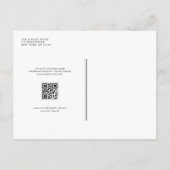 Antieke Aquarel Engelse Landhuis QR Code Bruiloft Uitnodiging Briefkaart (Achterkant)