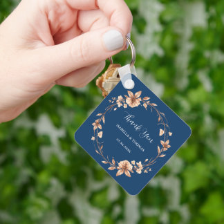 Antieke aquarel roos goud Daisy bloem Botanica Sleutelhanger