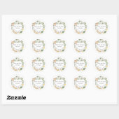 Antieke Aquarel Rozemarijn Pot Vaas Ronde Sticker (Vel)