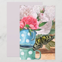 Antieke aquarel tuin decoupage plakboek papier