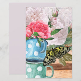 Antieke aquarel tuin decoupage plakboek papier