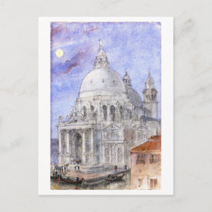 Antieke aquarel van Santa Maria Della Salute Briefkaart