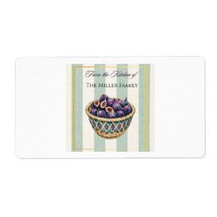 Antieke Aquarel Vijgen Oogst Keuken Labels