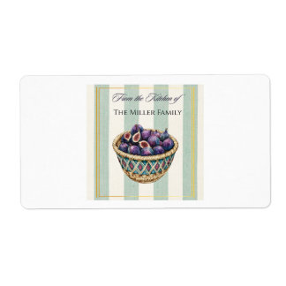 Antieke Aquarel Vijgen Oogst Keuken Labels