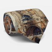 Antieke architecturale schets aquarel stropdas (Opgerold)