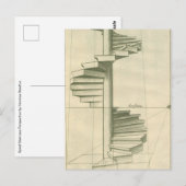Antieke architecturale trap, wenteltrap briefkaart (Voorkant / Achterkant)