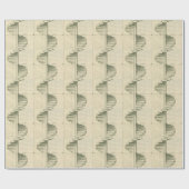 Antieke architecturale trap, wenteltrap cadeaupapier (Vlak)