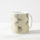 Antieke architecturale trap, wenteltrap koffiemok (Voorkant rechts)