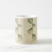 Antieke architecturale trap, wenteltrap koffiemok (Center)