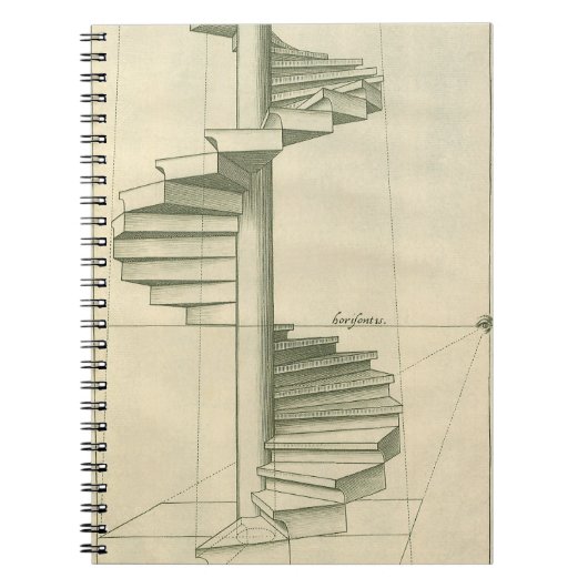 Antieke architecturale trap, wenteltrap notitieboek (Voorkant)