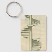 Antieke architecturale trap, wenteltrap sleutelhanger (Voorkant)