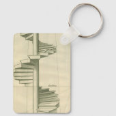 Antieke architecturale trap, wenteltrap sleutelhanger (Achterkant)