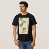 Antieke architecturale trap, wenteltrap t-shirt (Voorkant volledig)