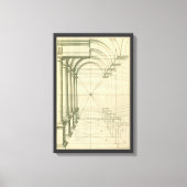 Antieke architectuur, bogen kolommen perspectief canvas afdruk (Voorkant)