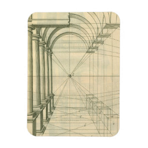 Antieke architectuur, bogen kolommen perspectief magneet