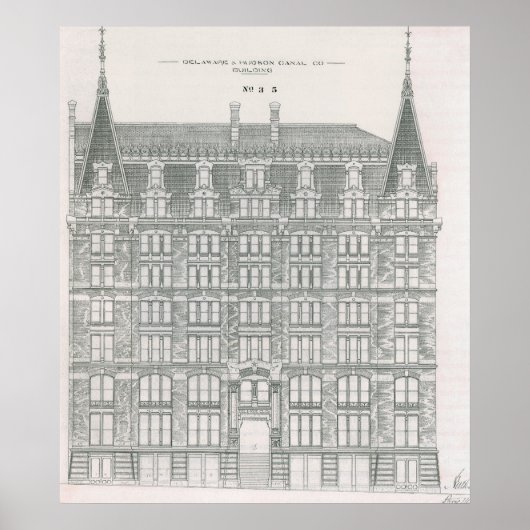 Antieke Architectuur, Delaware & Hudson Canal Co. Poster (Voorkant)