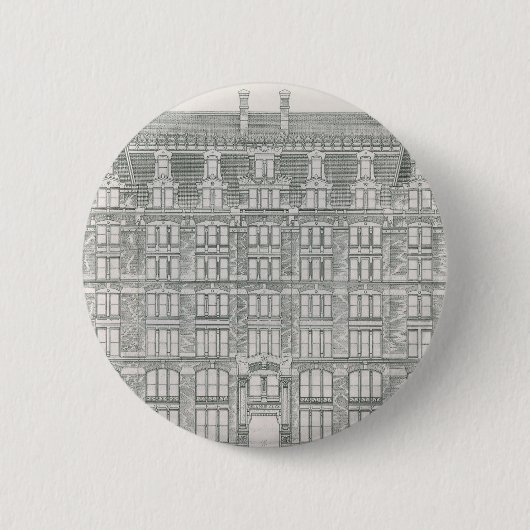 Antieke Architectuur, Delaware & Hudson Canal Co. Ronde Button 5,7 Cm (Voorkant)