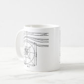 Antieke architectuur koffiemok (Voorkant links)