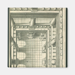 Antieke architectuur, perspectief van binnenplaats magneet