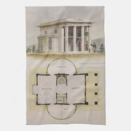 Antieke architectuur, plattegrond en Griekse villa Theedoek
