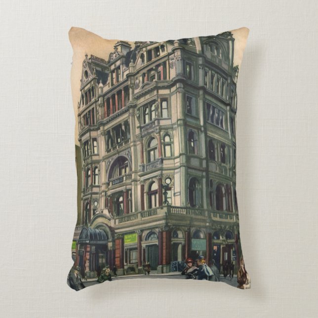 Antieke Architectuur Queens Hotel Leicester Square Accent Kussen (Voorkant(Verticaal))