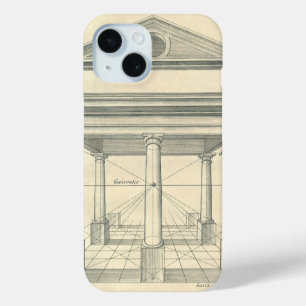 Antieke architectuur, Romeinse portiek met zuilen iPhone 15 Case