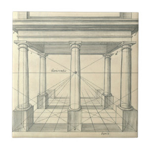 Antieke architectuur, Romeinse portiek met zuilen Tegeltje