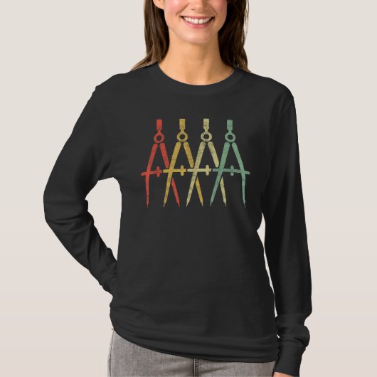 Antieke architectuur tool architect retro t-shirt (Voorkant)