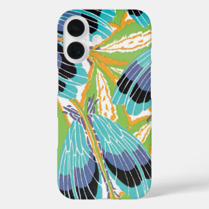 Antieke Art Deco Jazz Pochoir Tuin Insecten Bugs iPhone 16 Hoesje