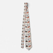 Antieke Art Deco Kerst slee-rit Stropdas (Achterkant)