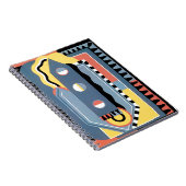 Antieke Art Deco Pochoir Jazz Geometrische Patrone Notitieboek (Rechterzijde)