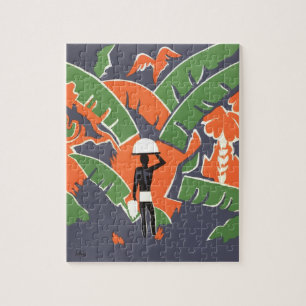 Antieke Art Deco Reis, Inboorling in Afrikaanse Ju Legpuzzel