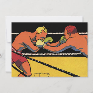 Antieke Art Deco sportboksen, boksers slaan