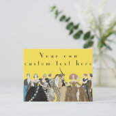 Antieke Art Deco uit Parijs, op maat gemaakt door  Briefkaart (Staand voorkant)