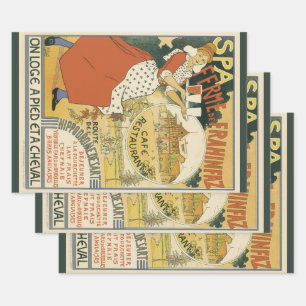 Antieke Art Nouveau, Bierbar Restaurant en Café Inpakpapier Vel
