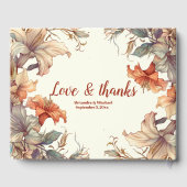 Antieke Art Nouveau Bruiloft met Bloemen Gastenboek (Achterkant)