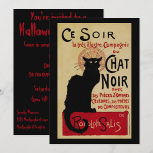 Antieke Art Nouveau, Ce Soir Chat Noir Zwarte Kat Kaart