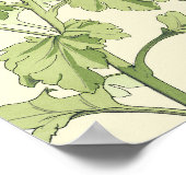 Antieke Art Nouveau, chrysanten in een tuin Poster (Hoek)