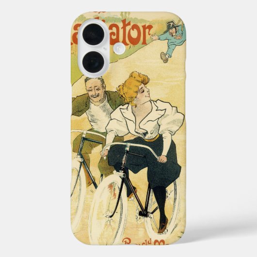 Antieke Art Nouveau, Gladiator Cycles fietsen Case-Mate iPhone Case (Achterkant)