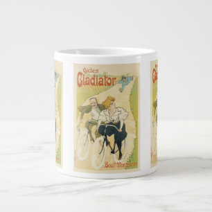 Antieke Art Nouveau, Gladiator Cycles fietsen Grote Koffiekop