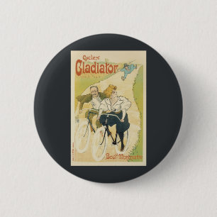 Antieke Art Nouveau, Gladiator Cycles fietsen Ronde Button 5,7 Cm