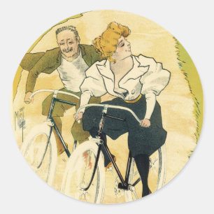 Antieke Art Nouveau, Gladiator Cycles fietsen Ronde Sticker
