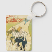 Antieke Art Nouveau, Gladiator Cycles fietsen Sleutelhanger (Achterkant)