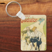 Antieke Art Nouveau, Gladiator Cycles fietsen Sleutelhanger (Voorkant)