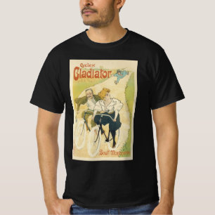 Antieke Art Nouveau, Gladiator Cycles fietsen T-shirt