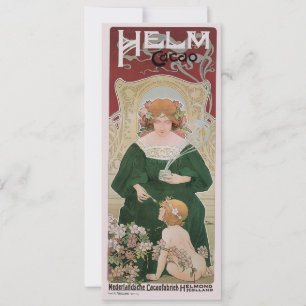 Antieke Art Nouveau Helm Cacao door Privat Livemon Kaart