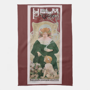 Antieke Art Nouveau Helm Cacao door Privat Livemon Theedoek