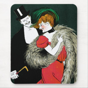 Antieke Art Nouveau, Italiaanse Mode Liefdesromant Muismat