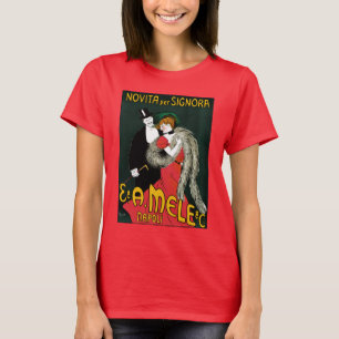 Antieke Art Nouveau, Italiaanse Mode Liefdesromant T-shirt
